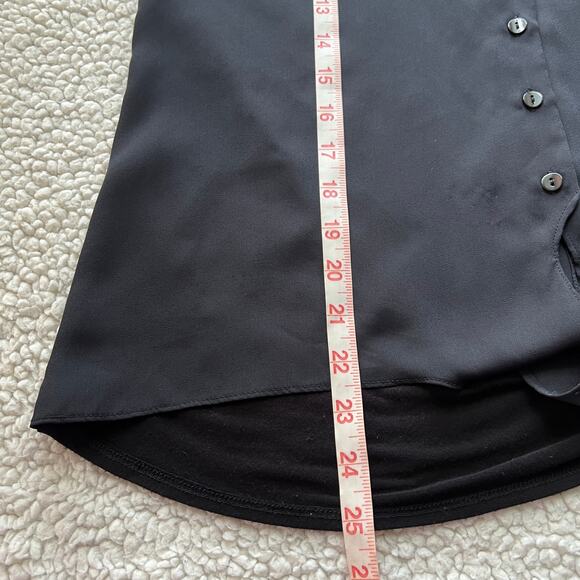 Fortune + Ivy Black Button Up Short Sleeve Small - Picture 9 of 9